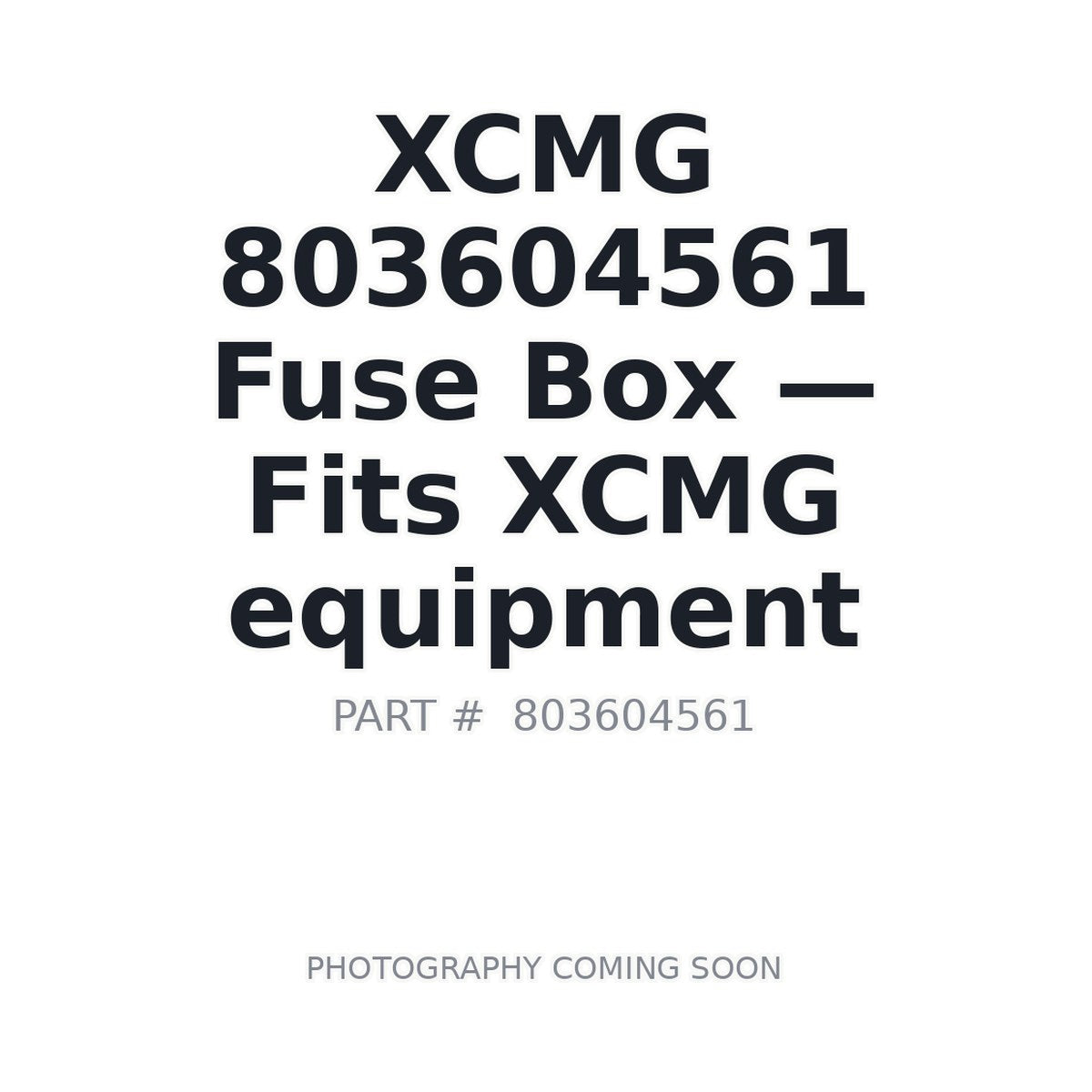 803604561 XCMG Electrical Components