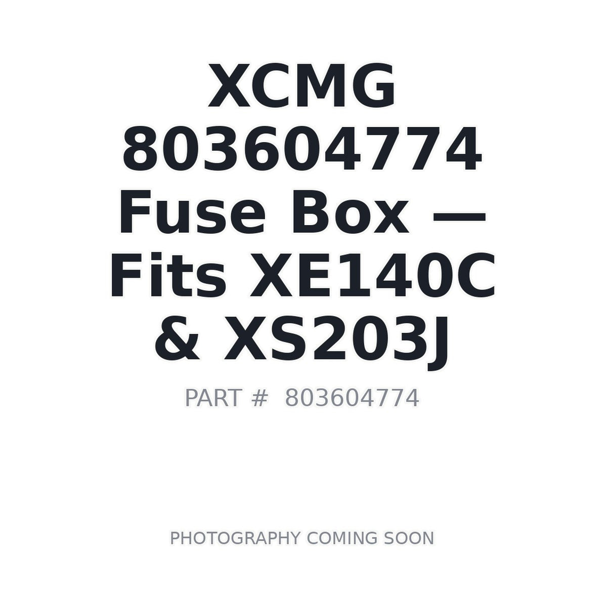 803604774 XCMG Electrical Boxes