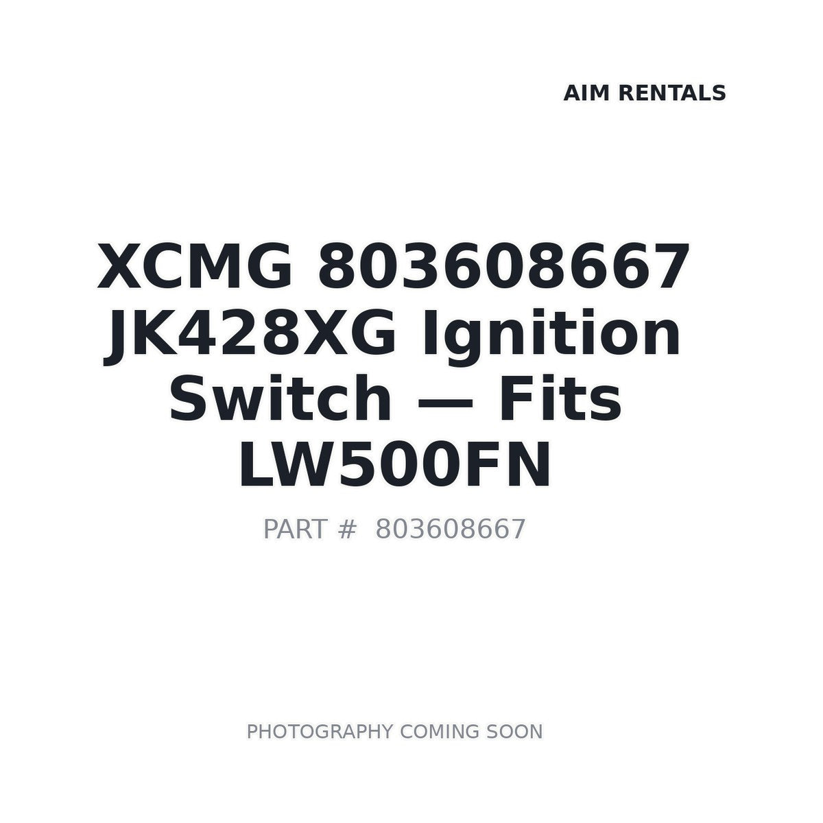 803608667 JK428XG XCMG Switches