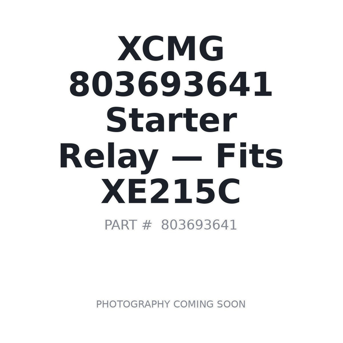 803693641 XCMG Relays