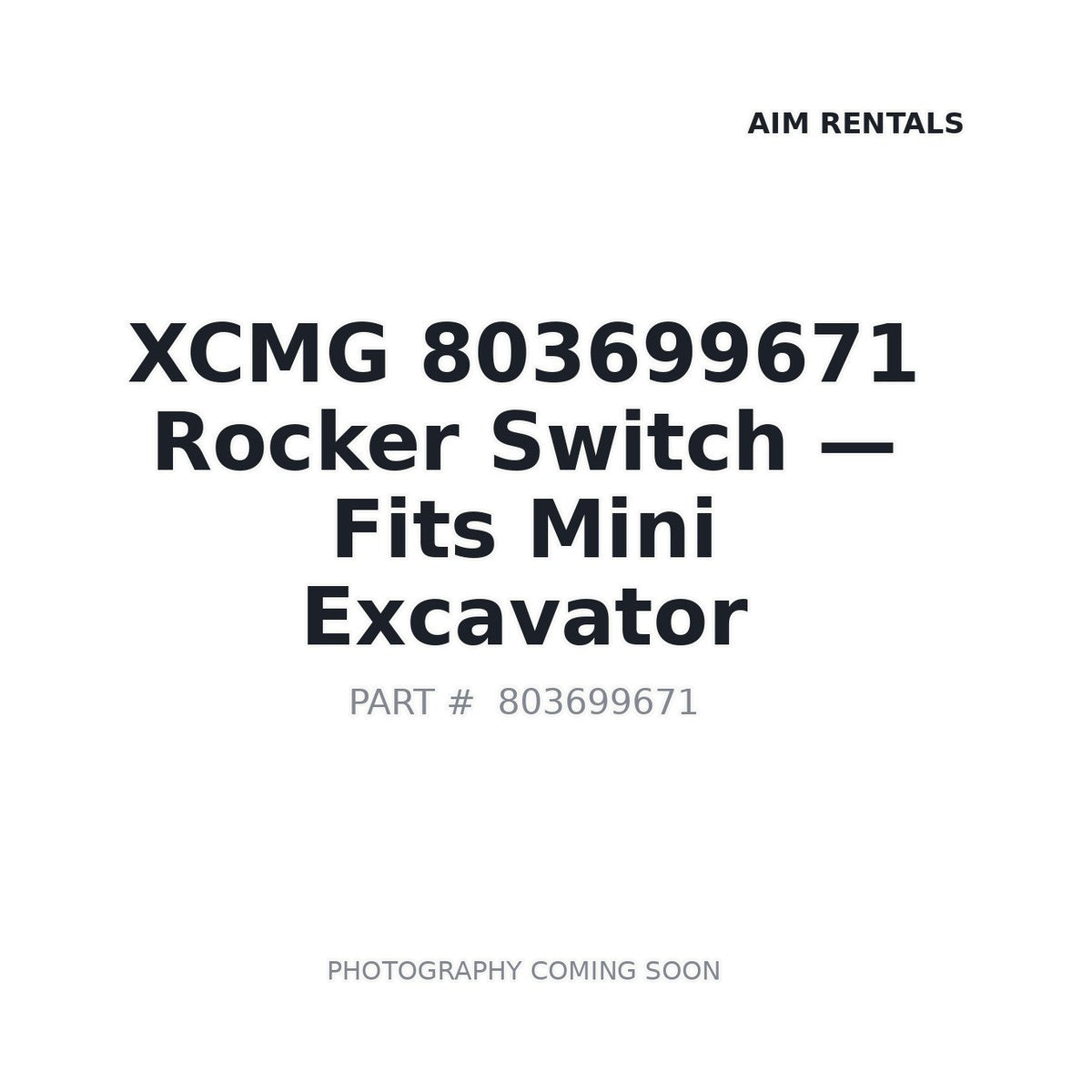 803699671 XCMG Electrical Switches