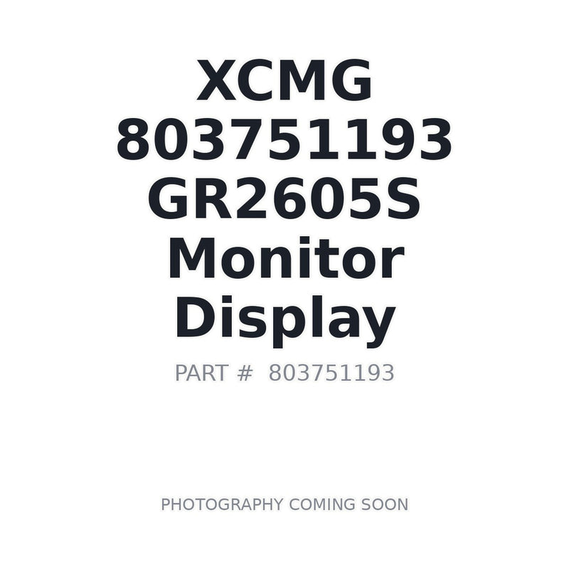 XCMG 803751193 monitor display for GR2605S GR3005 motor grader