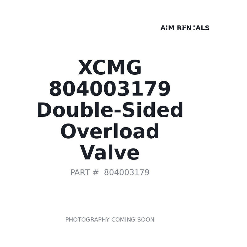 Genuine XCMG 804003179 Dual Overload Valve for GR3005 GR3005TPRO Motor Grader