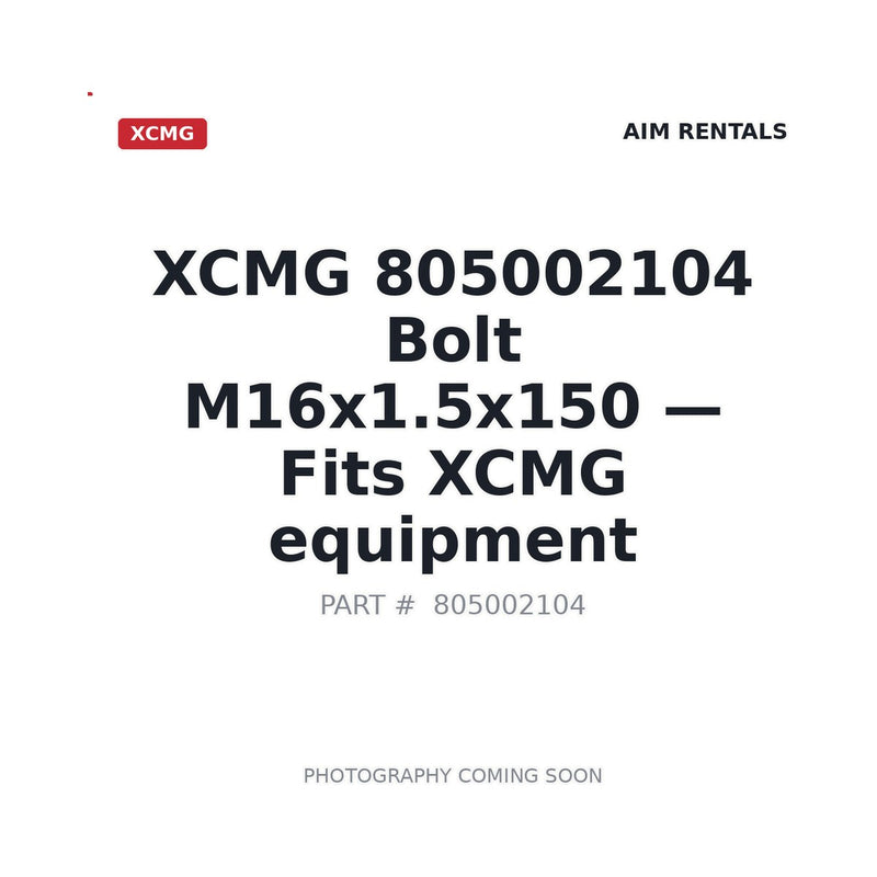 805002104 bolt XCMG construction equipment fastener