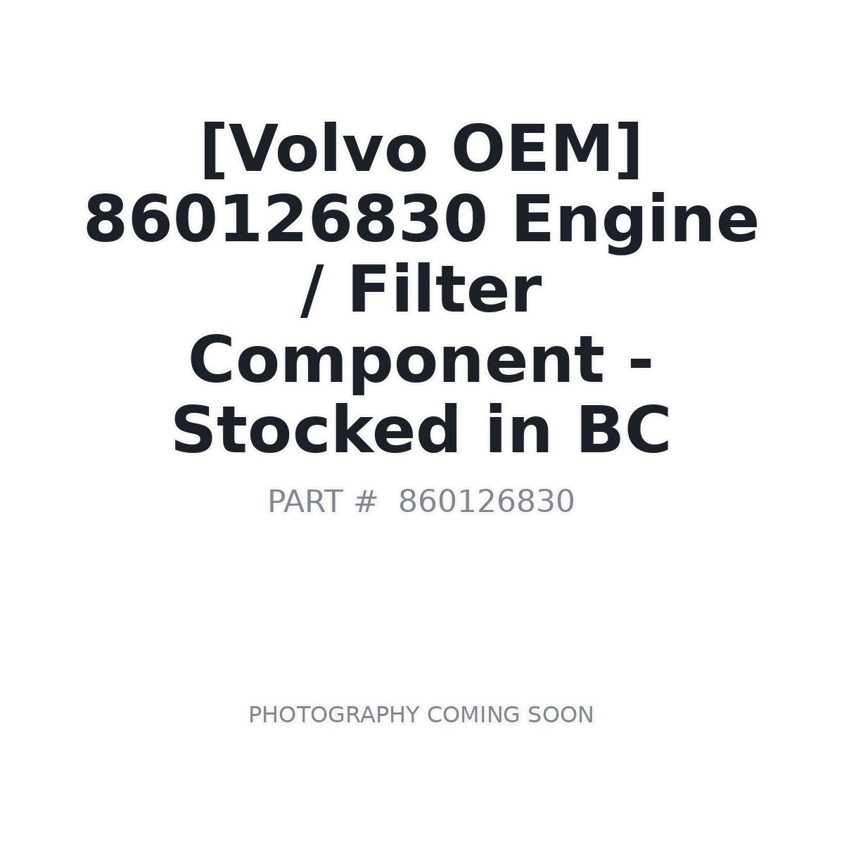 860126830 Volvo Engine