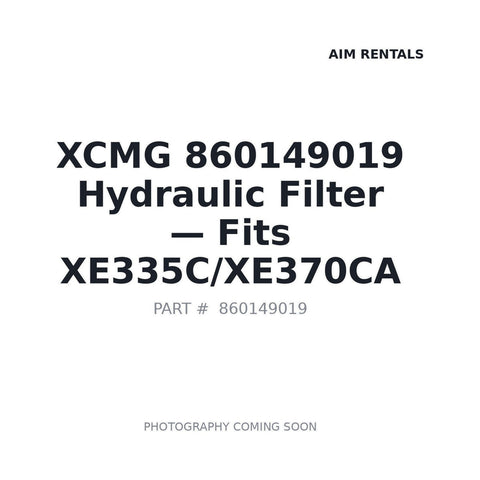 XCMG 860149019 Hydraulic Suction Filter for XE335C XE370C Excavators