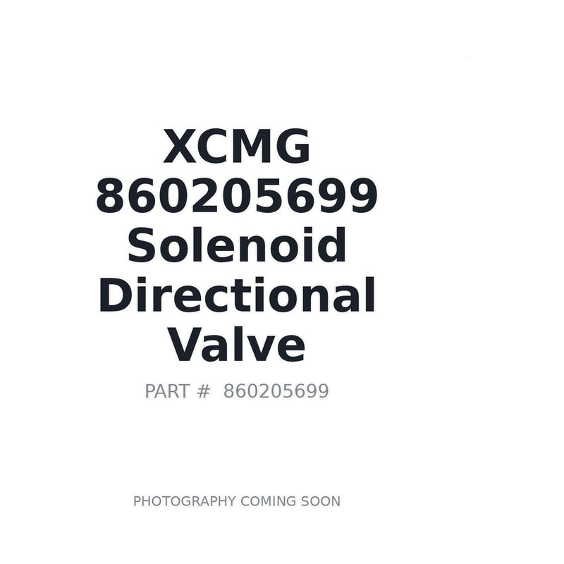 860205699 XCMG Solenoid Directional Valve