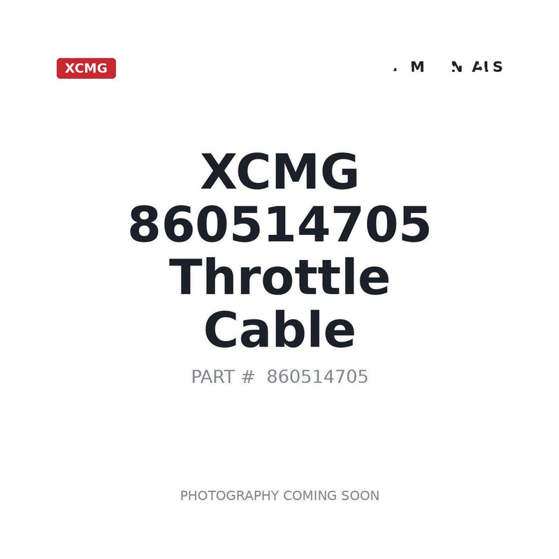 XCMG 860514705 OEM-spec Throttle Cable for XE15U Mini Excavator | Stocked Prince George BC