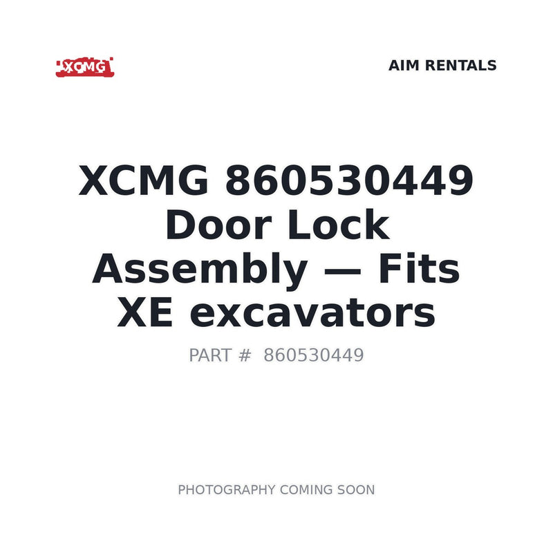 XCMG 860530449 OEM-spec Cab Door Lock Assemblies for XE135 XE150 XE200 XE210 XE215 XE490 XE700 | Stocked Prince George BC