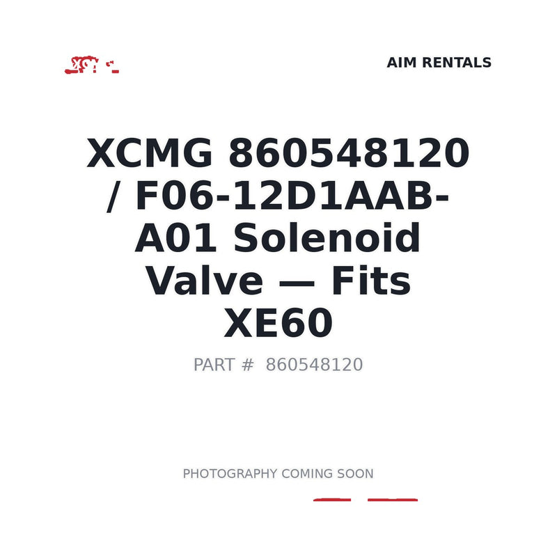 XCMG 860548120 F06-12D1AAB-A01 solenoid control valve for XE60 XE75 XE80 XE85 XE215 excavators