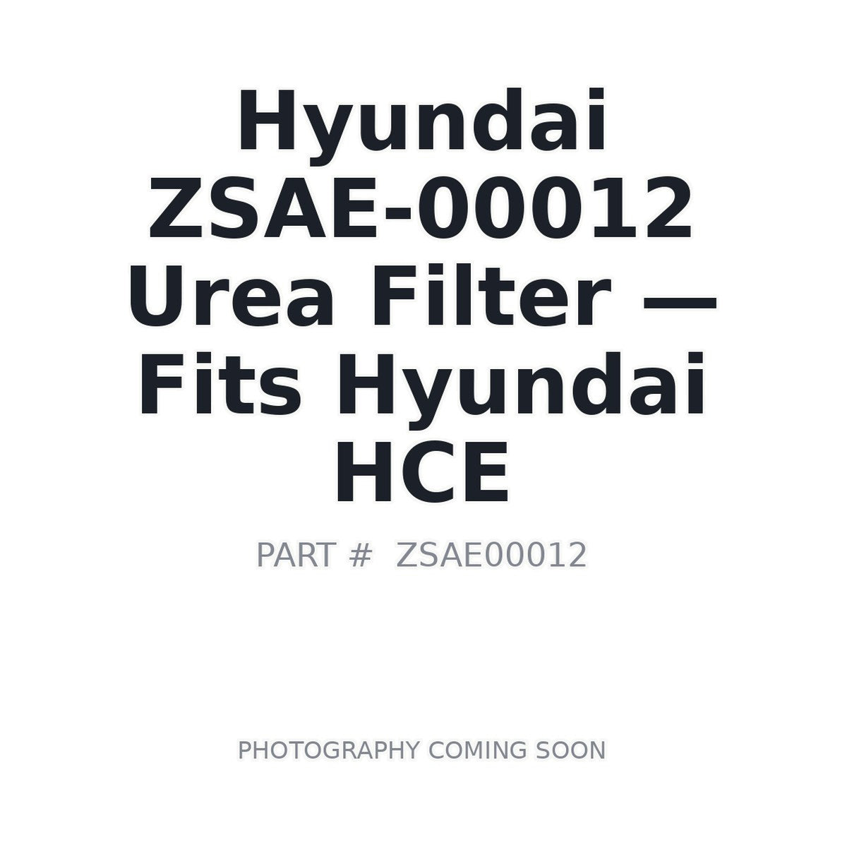 ZSAE-00012 Hyundai Filters